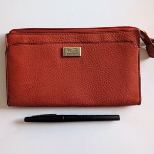 Coach Leather Wristlet Wallet With Card Slots
